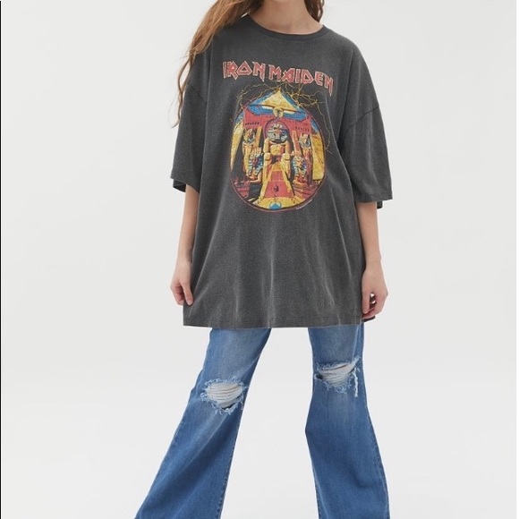 Iron Maiden washed t-shirt dress